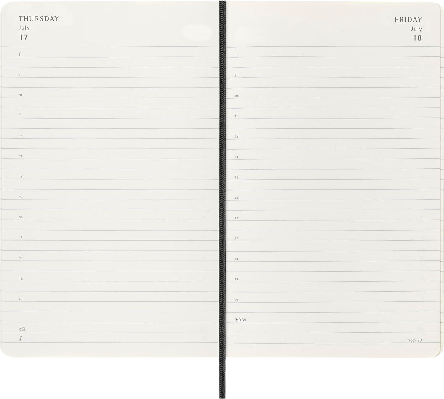 imageMoleskine Classic 18 Month 20252026 Daily Planner Soft Cover Large 5quot x 825quot Black 608 pages