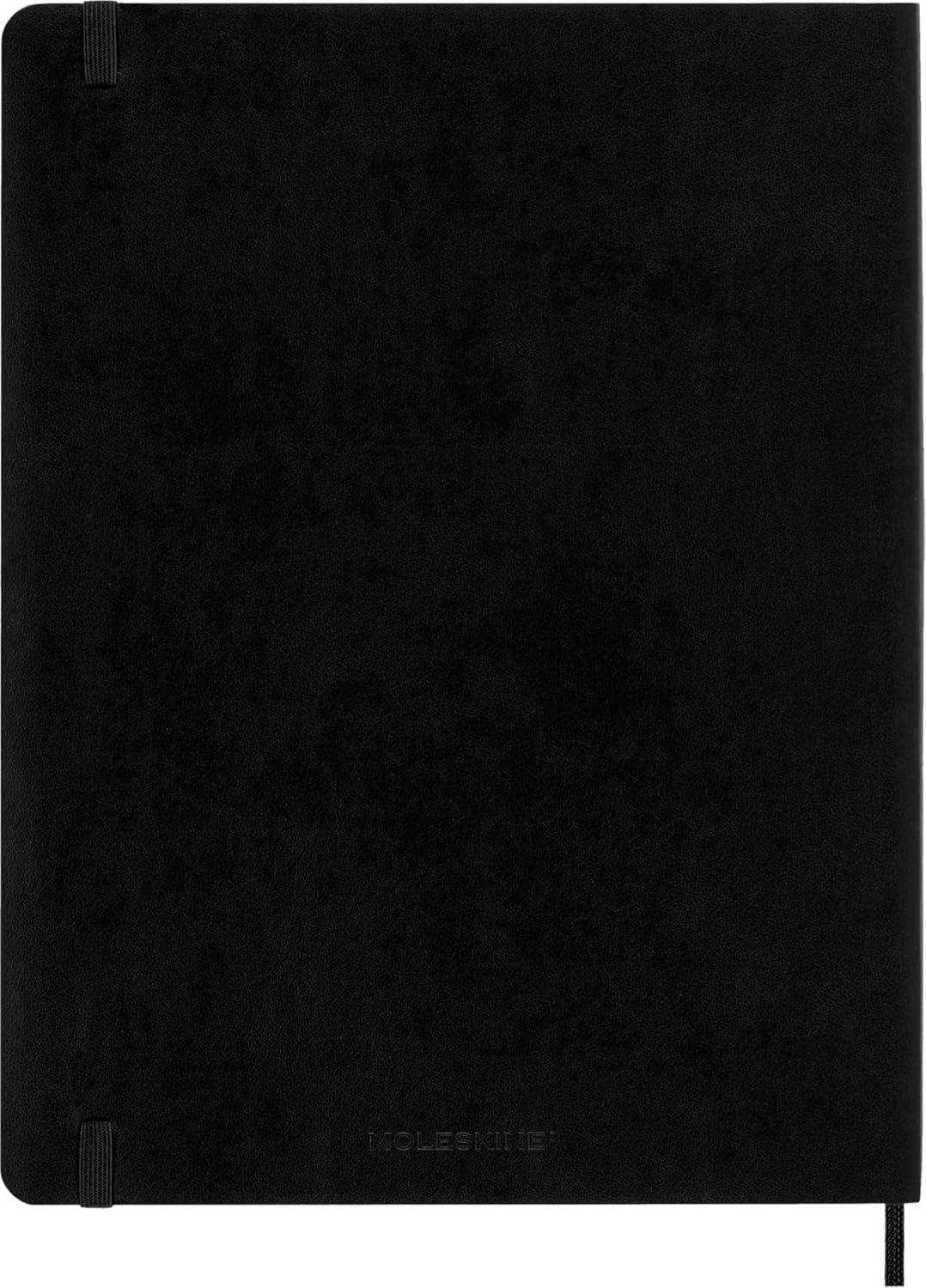 imageMoleskine Classic 18 Month 20252026 Weekly Planner Soft Cover XL 75quot x 10quot Black 208 pages