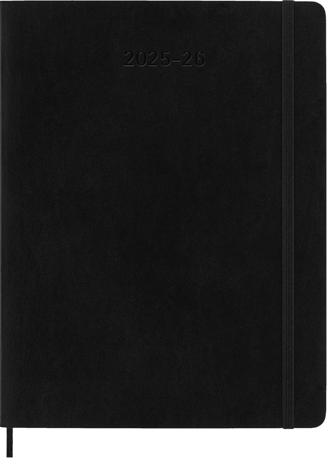 imageMoleskine Classic 18 Month 20252026 Weekly Planner Soft Cover XL 75quot x 10quot Black 208 pages