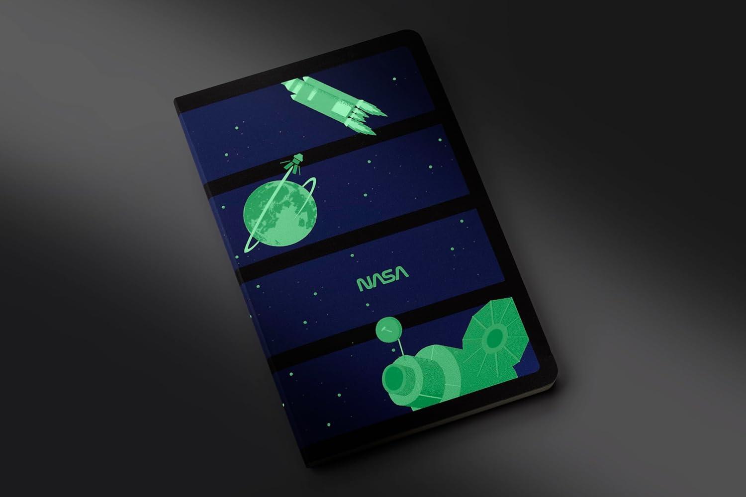 imageMoleskine Limited Edition NASAinspired Volant Journal Soft Cover Large 5quot x 825quot Plain BlueBlack 80 pages