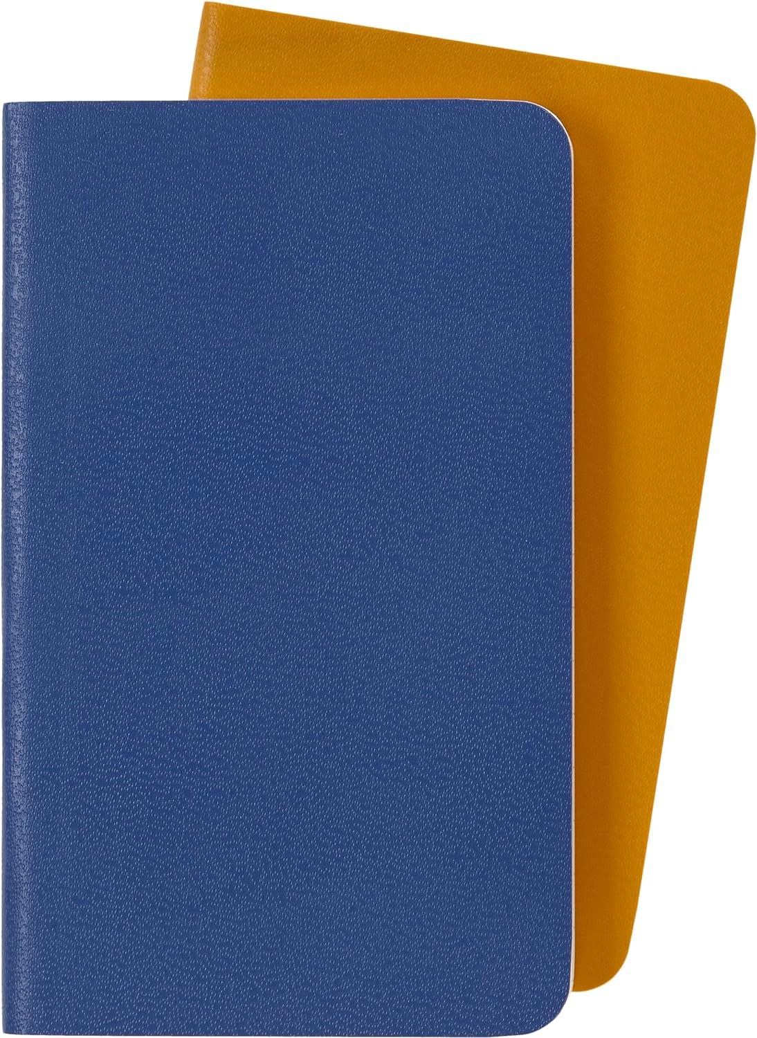 imageMoleskine Volant Journal Soft Cover Large 5quot x 825quot PlainBlank Coral OrangeAqua Blue 96 Pages Set of 2Forgetmenot Blue Amber Yellow
