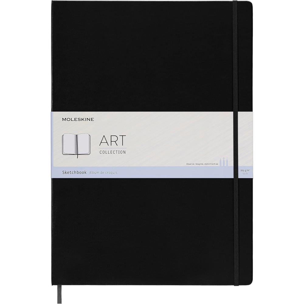 imageMoleskine Art Sketchbook Hard Cover A3 1175quot x 165quot PlainBlank Black 96 Pages
