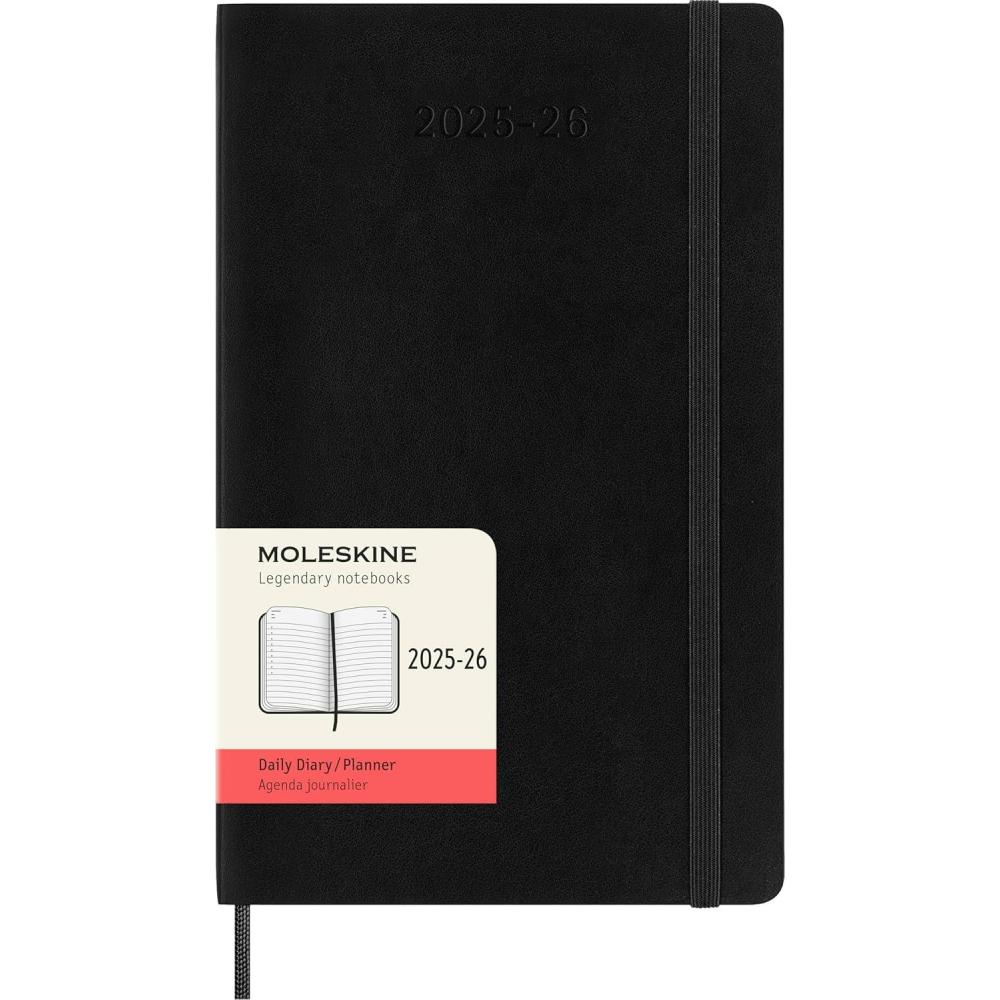 imageMoleskine Classic 18 Month 20252026 Daily Planner Soft Cover Large 5quot x 825quot Black 608 pages