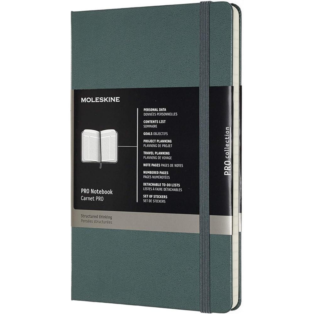 imageMoleskine PRO Notebook Soft Cover XL 75quot x 95quot Professional Project Planning Forest Green 192 PagesForest Green