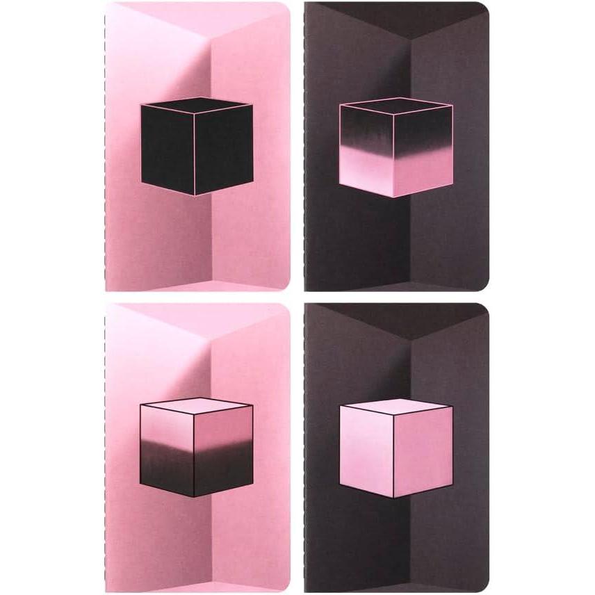 imageMoleskine x BLACKPINK Limited Edition Cahier Journals Pocket 35quot x 55quot PlainBlank Black ampamp Pink 64 Pages Set of 4