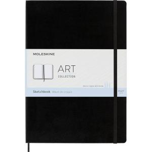 Moleskine Art Sketchbook, Hard Cover, A4 (8.25″ x 11.75″) Plain/Blank, Black, 96 Pages(Black)