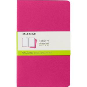 Moleskine Cahier Journal, Soft Cover, Large (5″ x 8.25″) Ruled/Lined, Black, 80 Pages (Set of 3)(Kinetic Pink)
