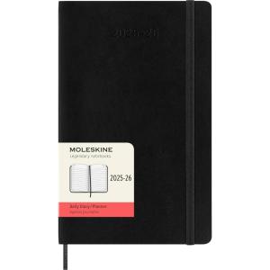 Moleskine Classic 18 Month 2025-2026 Daily Planner, Soft Cover, Large (5″ x 8.25″), Black, 608 pages