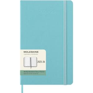 Moleskine Classic 18 Month 2025-2026 Weekly Planner, Hard Cover, Large (5″ x 8.25″), Aquamarine, 208 pages