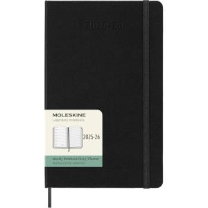 Moleskine Classic 18 Month 2025-2026 Weekly Planner, Hard Cover, Large (5″ x 8.25″), Black, 208 pages