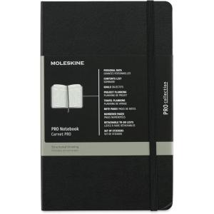 Moleskine PRO Notebook, Soft Cover, XL (7.5″ x 9.5″) Professional Project Planning, Forest Green, 192 Pages(Black)