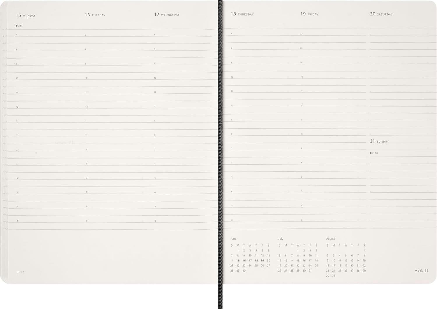 imageMoleskine 2026 15Month Essential Planner Soft Cover Weekly Vertical XXL 85quot x 11quot Black 144 pages