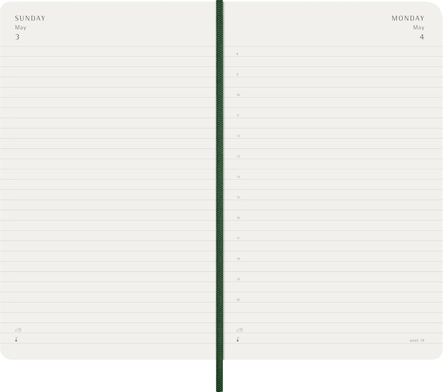 imageMoleskine Classic 12 Month 2026 Daily Planner Soft Cover Large 5quot x 825quot Myrtle Green 400 pages