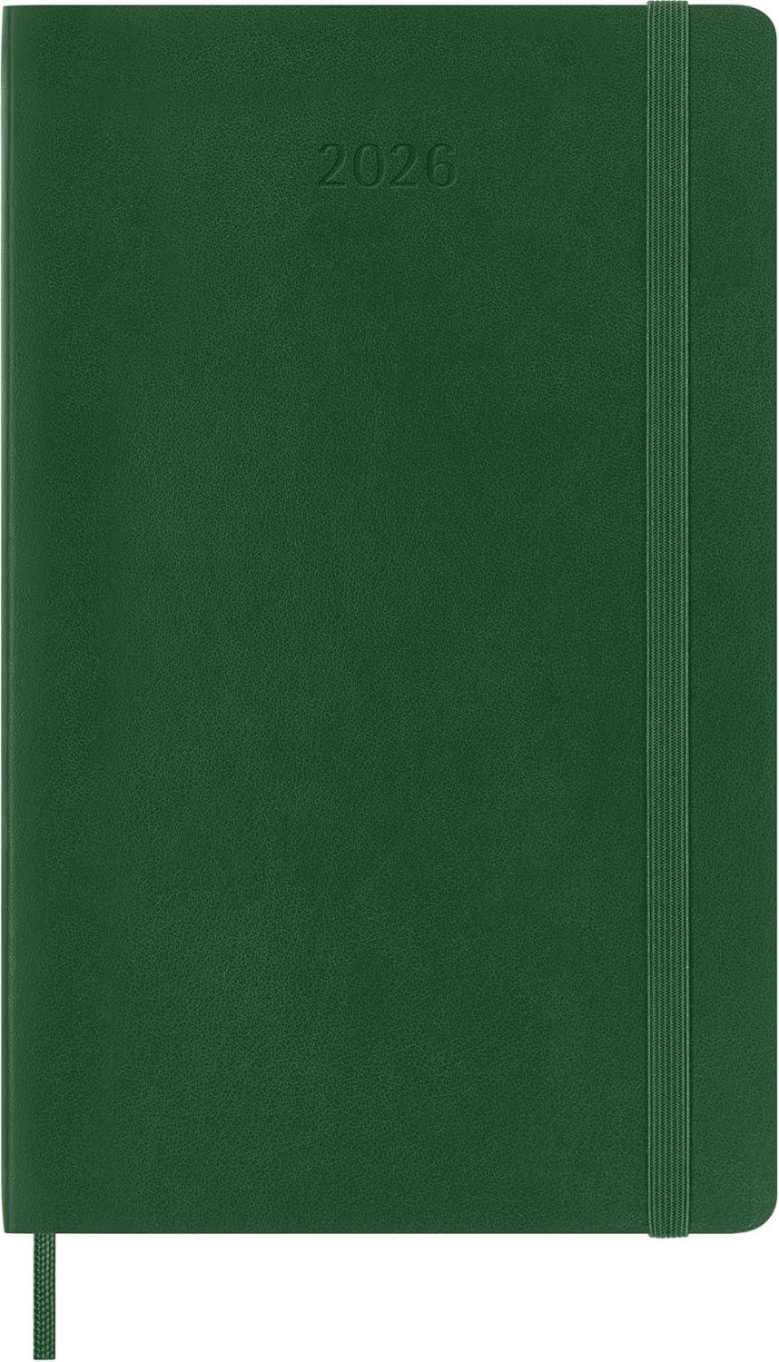 imageMoleskine Classic 12 Month 2026 Daily Planner Soft Cover Large 5quot x 825quot Myrtle Green 400 pages
