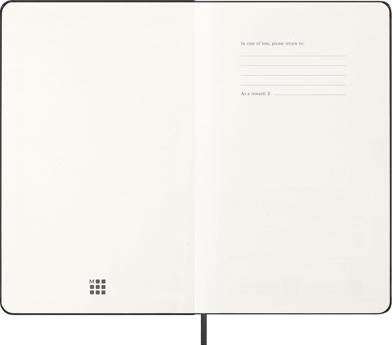 imageMoleskine Classic 12 Month 2026 Weekly Horizontal Planner Hard Cover Large 5quot x 825quot Black 144 pages