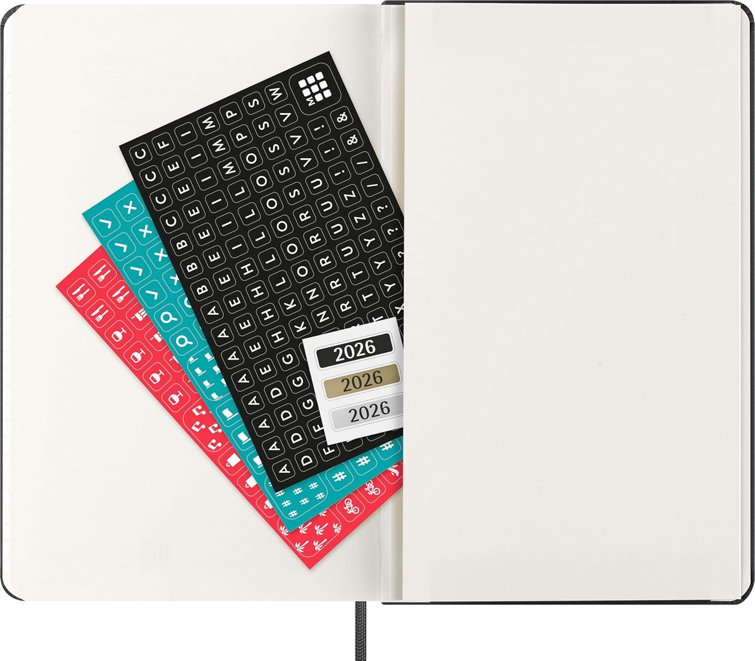 imageMoleskine Classic 12 Month 2026 Weekly Horizontal Planner Hard Cover Large 5quot x 825quot Black 144 pages