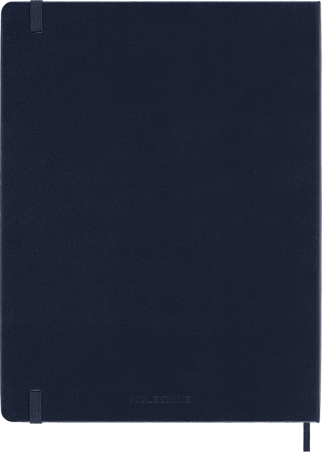 imageMoleskine Classic 12 Month 2026 Weekly Planner Hard Cover XL 75quot x 975quot Sapphire Blue 144 pages