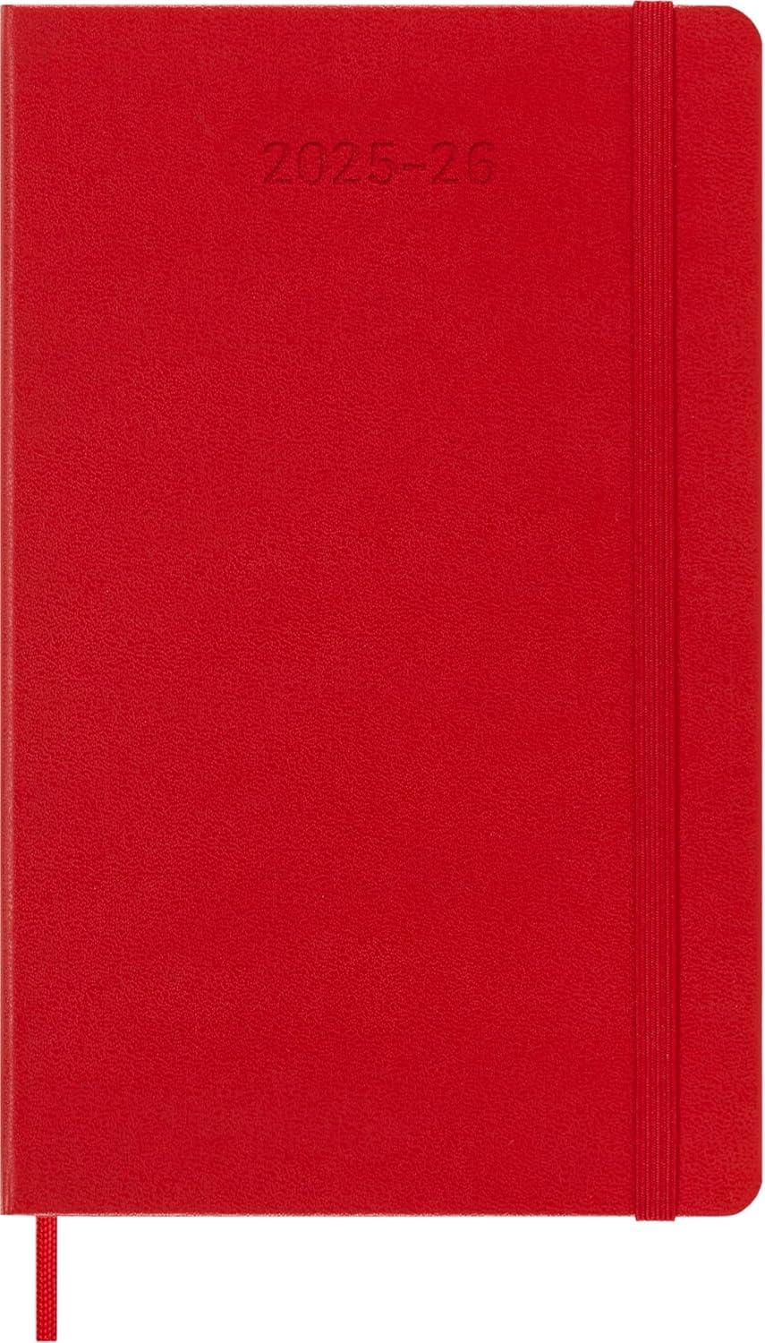 imageMoleskine Classic 18 Month 20252026 Weekly Planner Hard Cover Large 5quot x 825quot Scarlet Red 208 pages