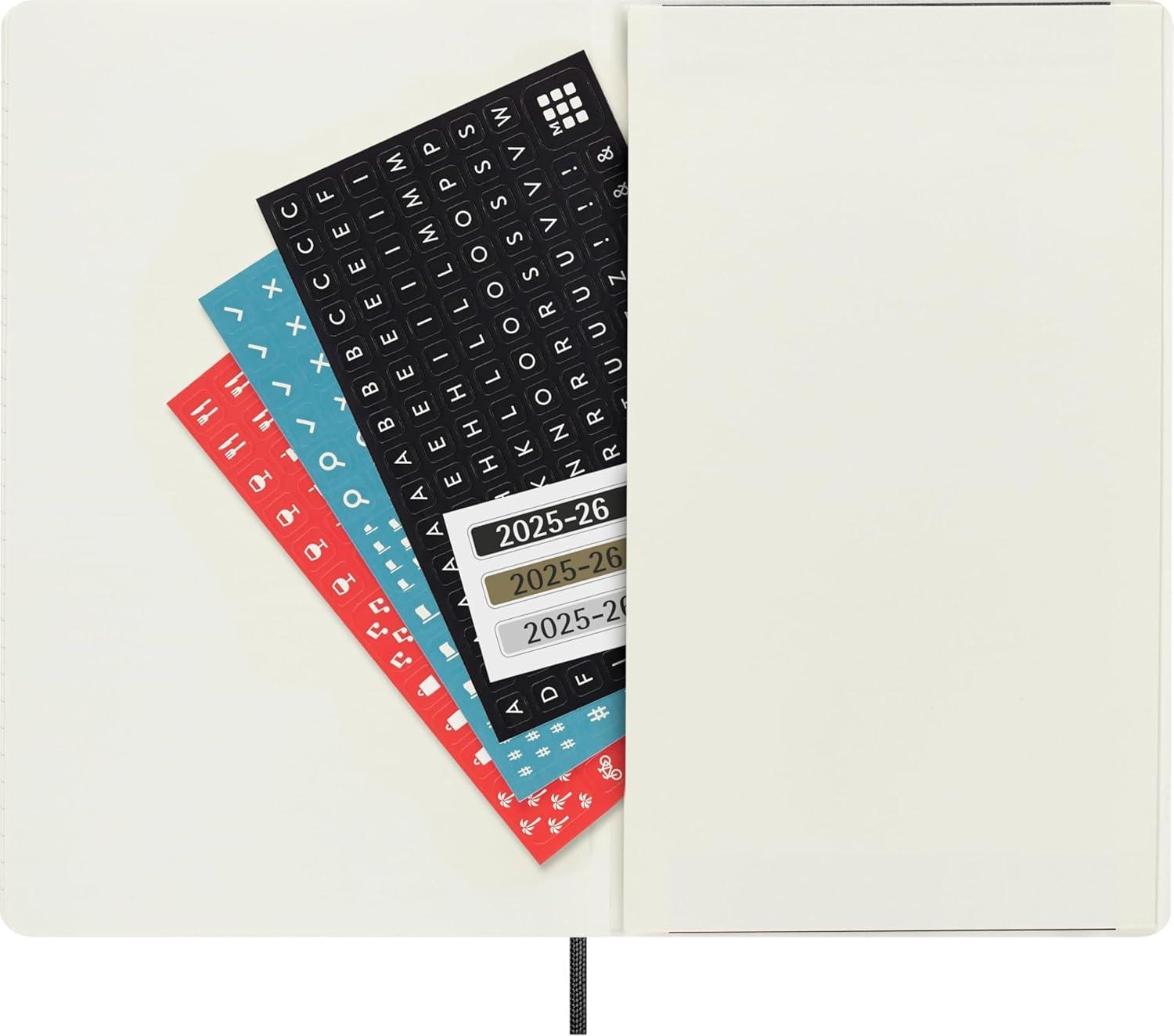 imageMoleskine Classic 18 Month 20252026 Weekly Planner Soft Cover Large 5quot x 825quot Black 208 pages