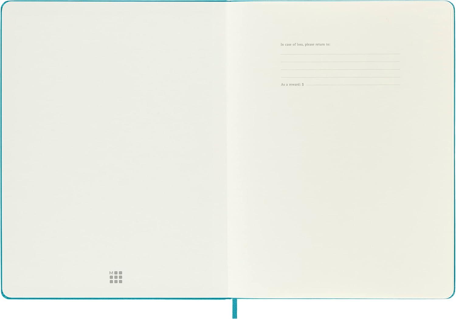 imageMoleskine Classic Notebook Extra Large Plain Blue Reef Hard Cover 75 x 975
