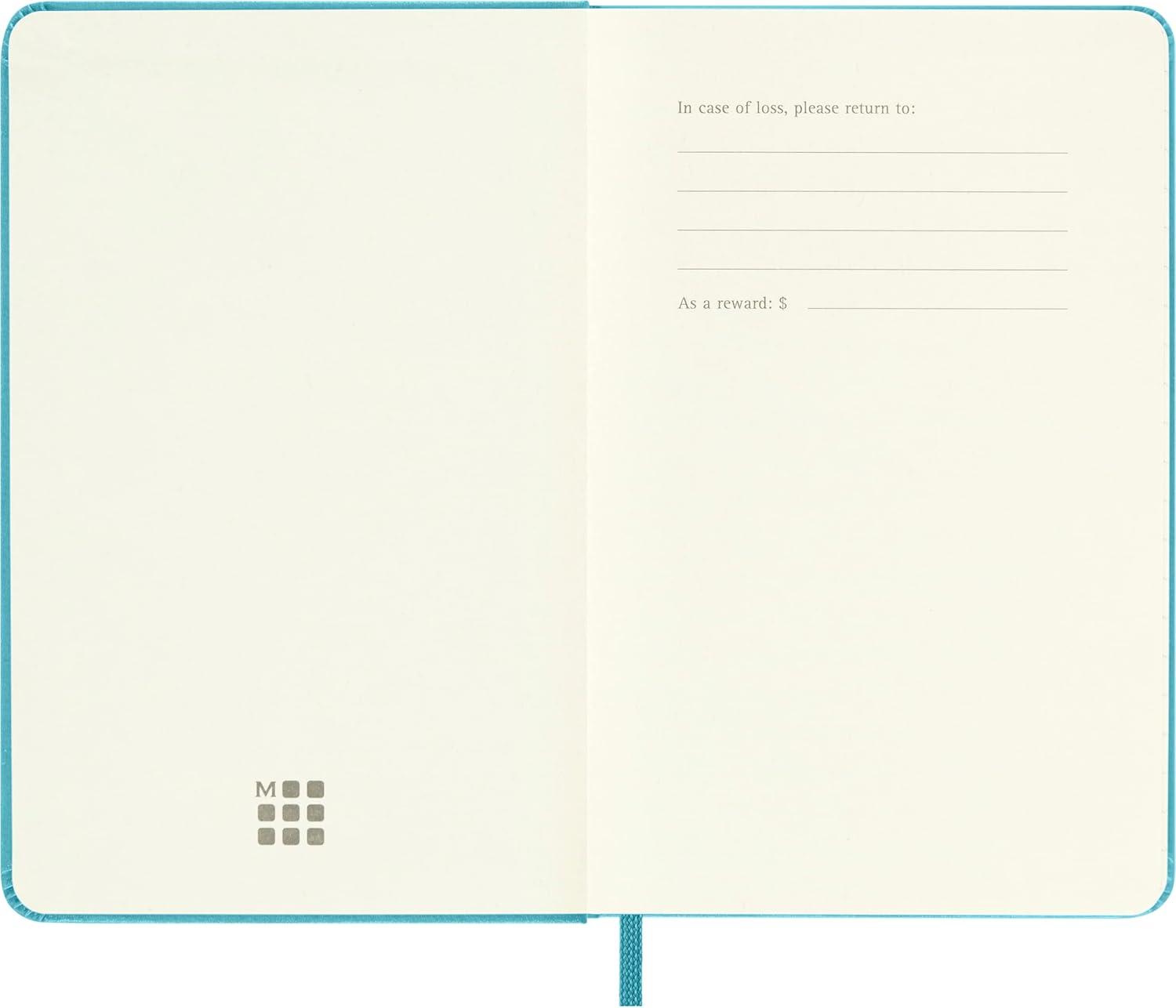 imageMoleskine Classic Notebook Pocket Ruled Blue Reef Hard Cover 35 x 55