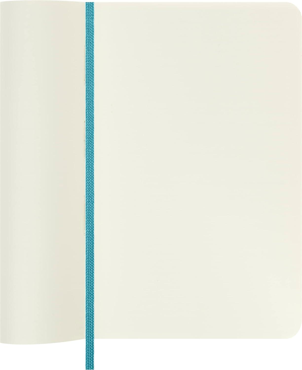 imageMoleskine Classic Notebook Soft Cover Pocket 35quot x 55quot PlainBlank Reef Blue 192 Pages