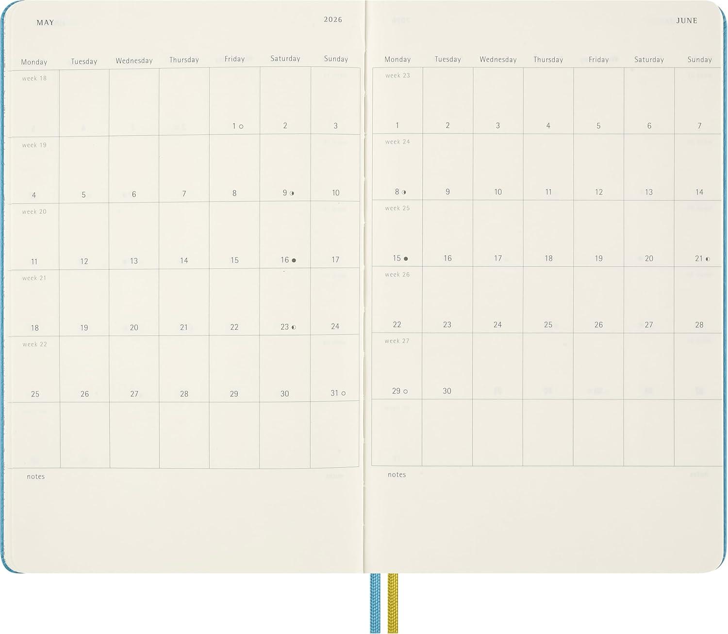 imageMoleskine Limited Edition Peanuts Charlie ampamp Lucy 18 Month 20252026 Weekly Planner Hard Cover Large 5quot x 825quot Reef Blue 208 pages