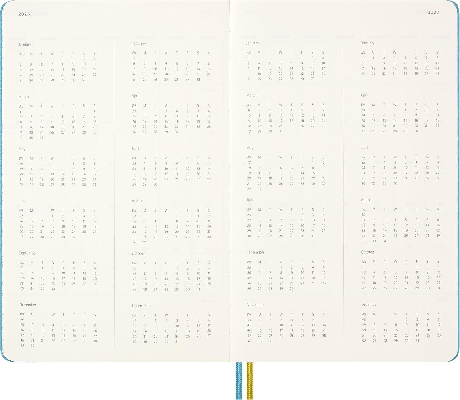 imageMoleskine Limited Edition Peanuts Charlie ampamp Lucy 18 Month 20252026 Weekly Planner Hard Cover Large 5quot x 825quot Reef Blue 208 pages