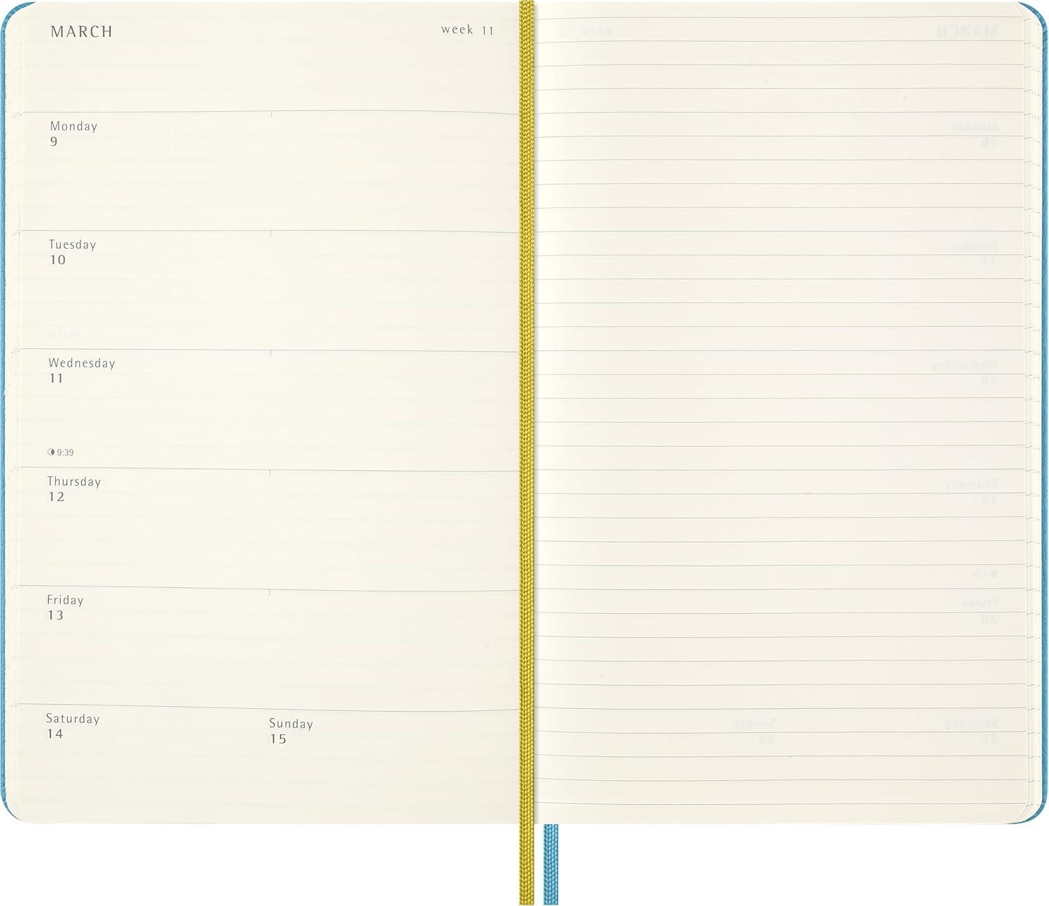 imageMoleskine Limited Edition Peanuts Charlie ampamp Lucy 18 Month 20252026 Weekly Planner Hard Cover Large 5quot x 825quot Reef Blue 208 pages