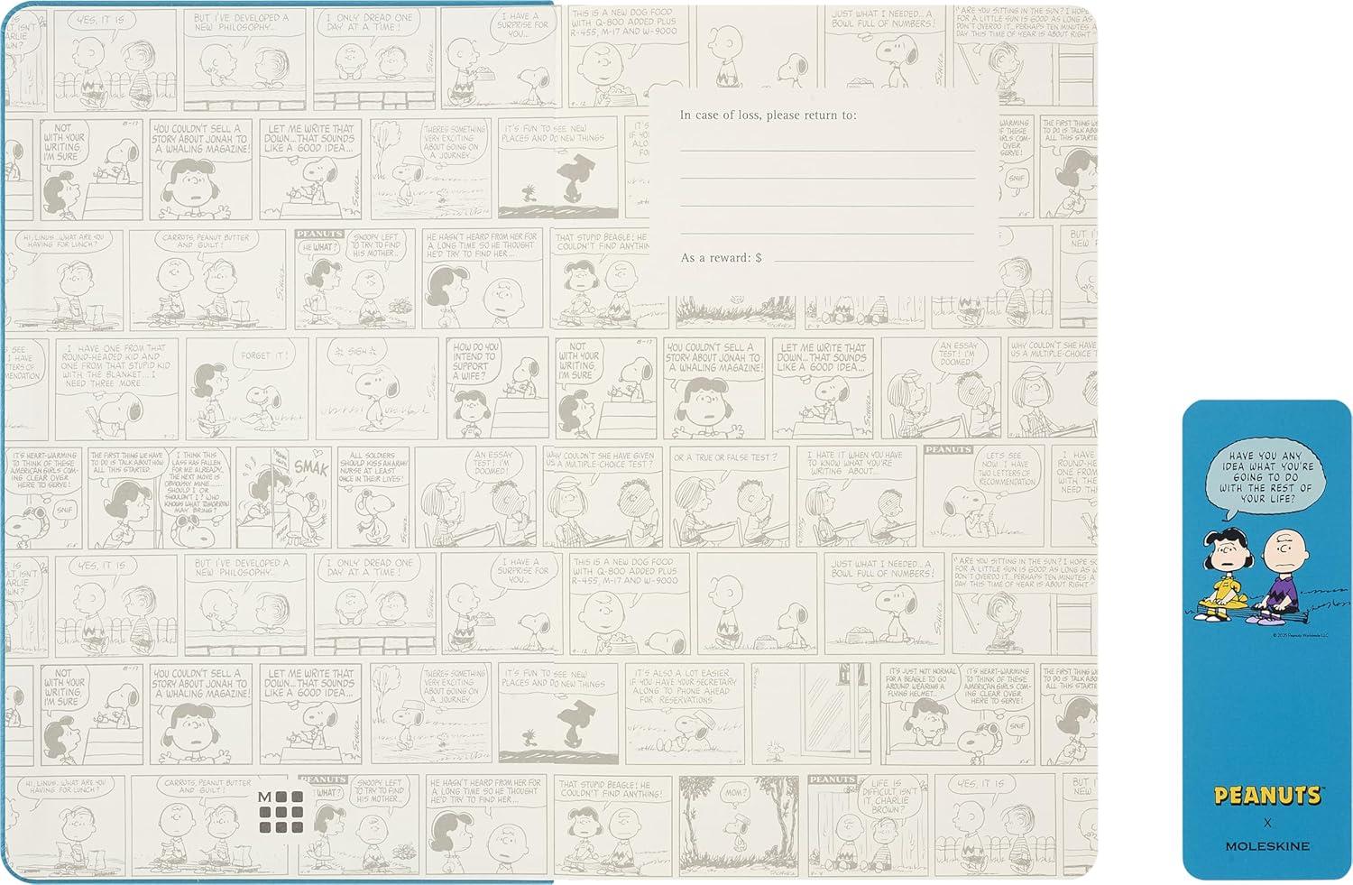 imageMoleskine Limited Edition Peanuts Charlie ampamp Lucy 18 Month 20252026 Weekly Planner Hard Cover Large 5quot x 825quot Reef Blue 208 pages