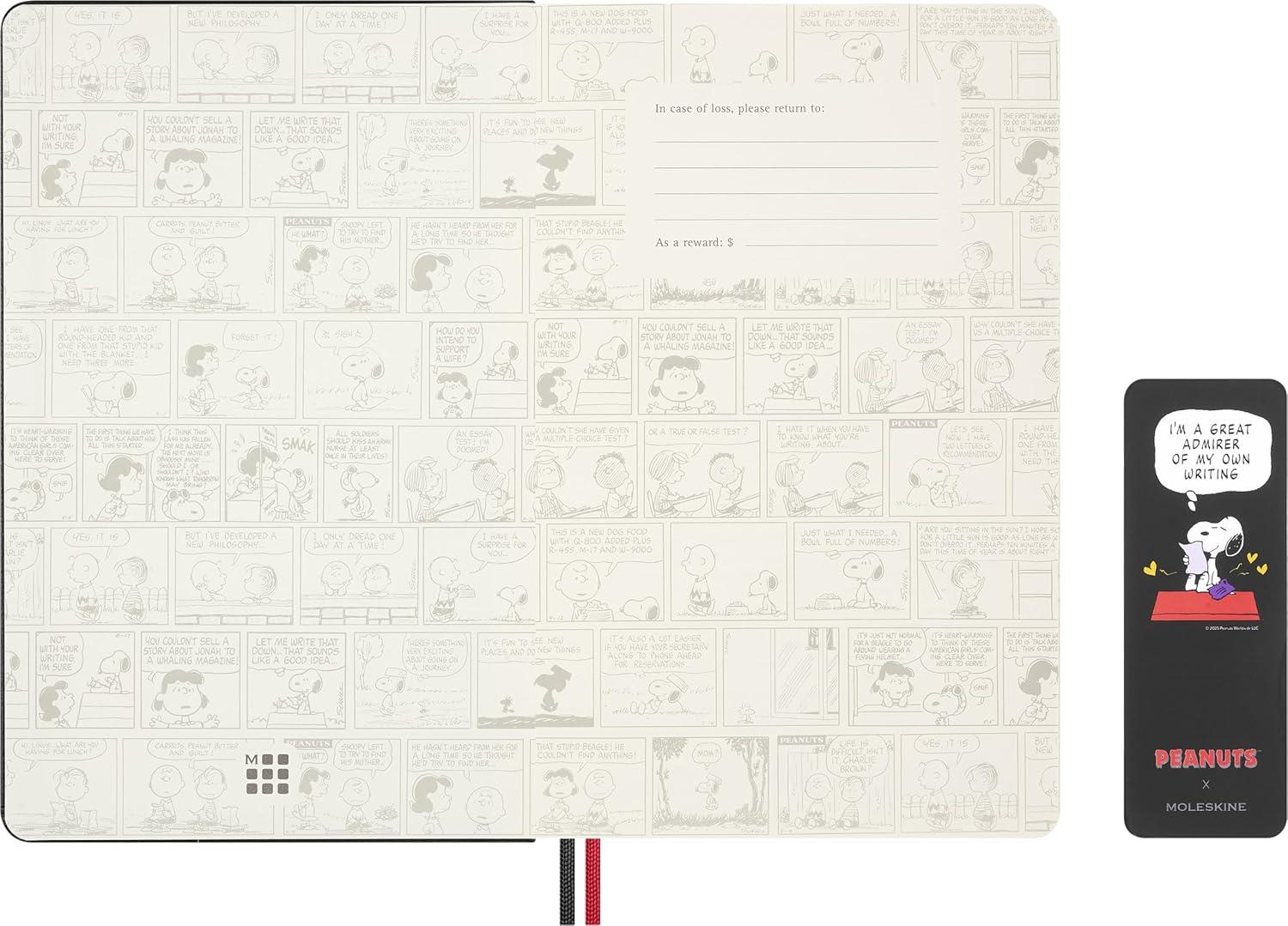 imageMoleskine Limited Edition Peanuts Snoopy Notebook Hard Cover Large 5quot x 825quot Ruled Black 176 pages