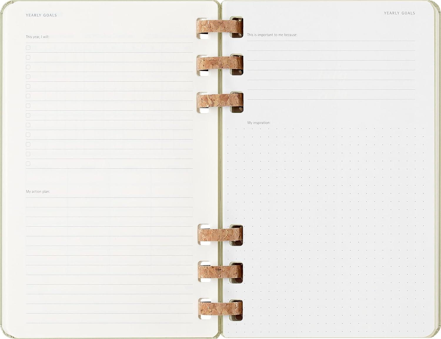 imageMoleskine Spiral 12 Month 20262026 Academic Year Planner Hard Cover Large 5quot x 825quot Kiwi 200 pages