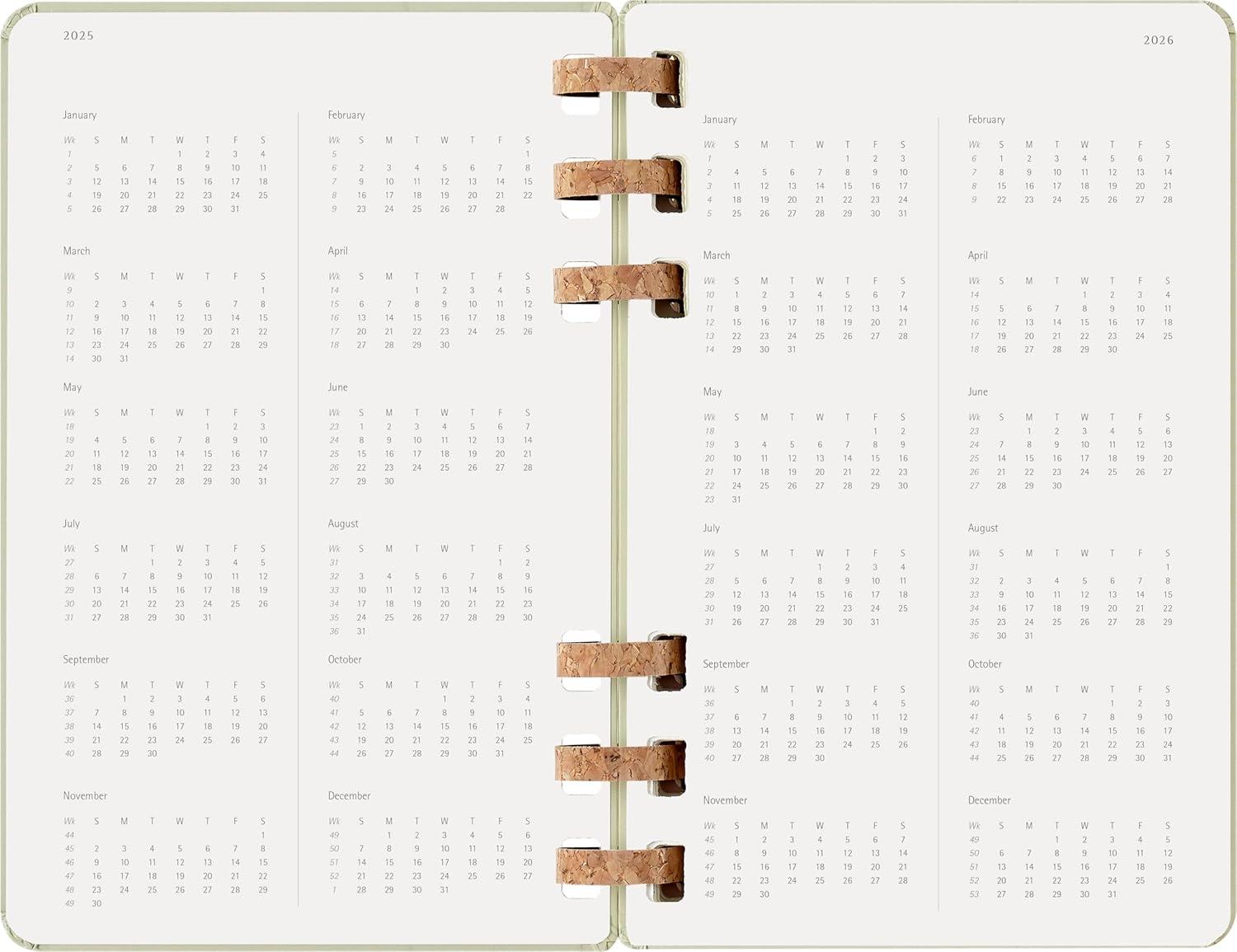 imageMoleskine Spiral 12 Month 20262026 Academic Year Planner Hard Cover Large 5quot x 825quot Kiwi 200 pages