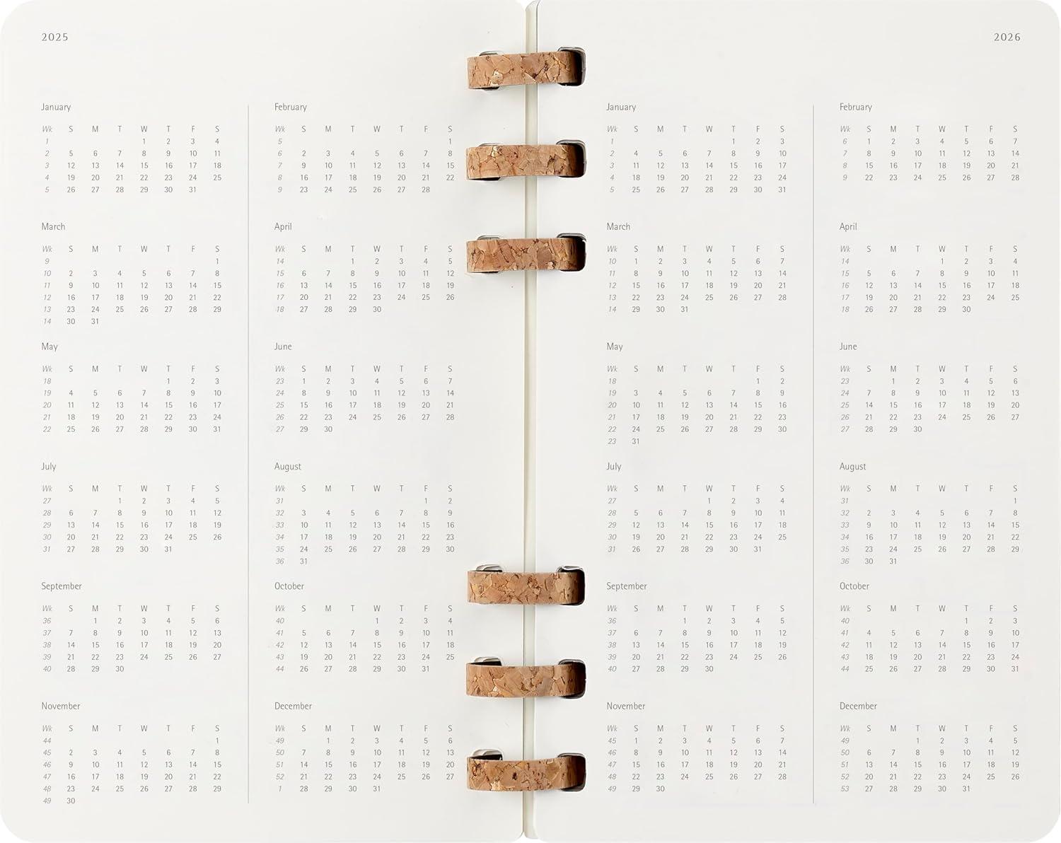 imageMoleskine Spiral 12 Month 20262026 Academic Year Planner Soft Cover Large 5quot x 825quot Black 200 pages