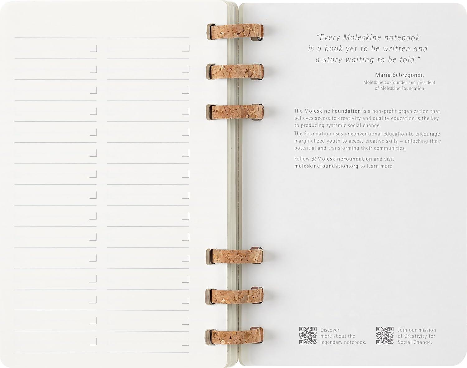 imageMoleskine Spiral 12 Month 20262026 Academic Year Planner Soft Cover Large 5quot x 825quot Black 200 pages