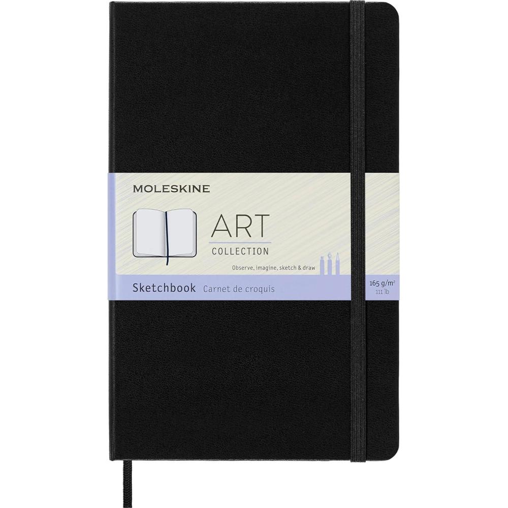 imageMoleskine Art Sketchbook Hard Cover Large 5quot x 825quot PlainBlank Black 104 Pages