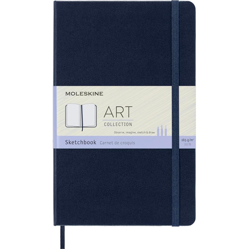 imageMoleskine Art Sketchbook Hard Cover Large 5quot x 825quot PlainBlank Sapphire Blue 104 Pages