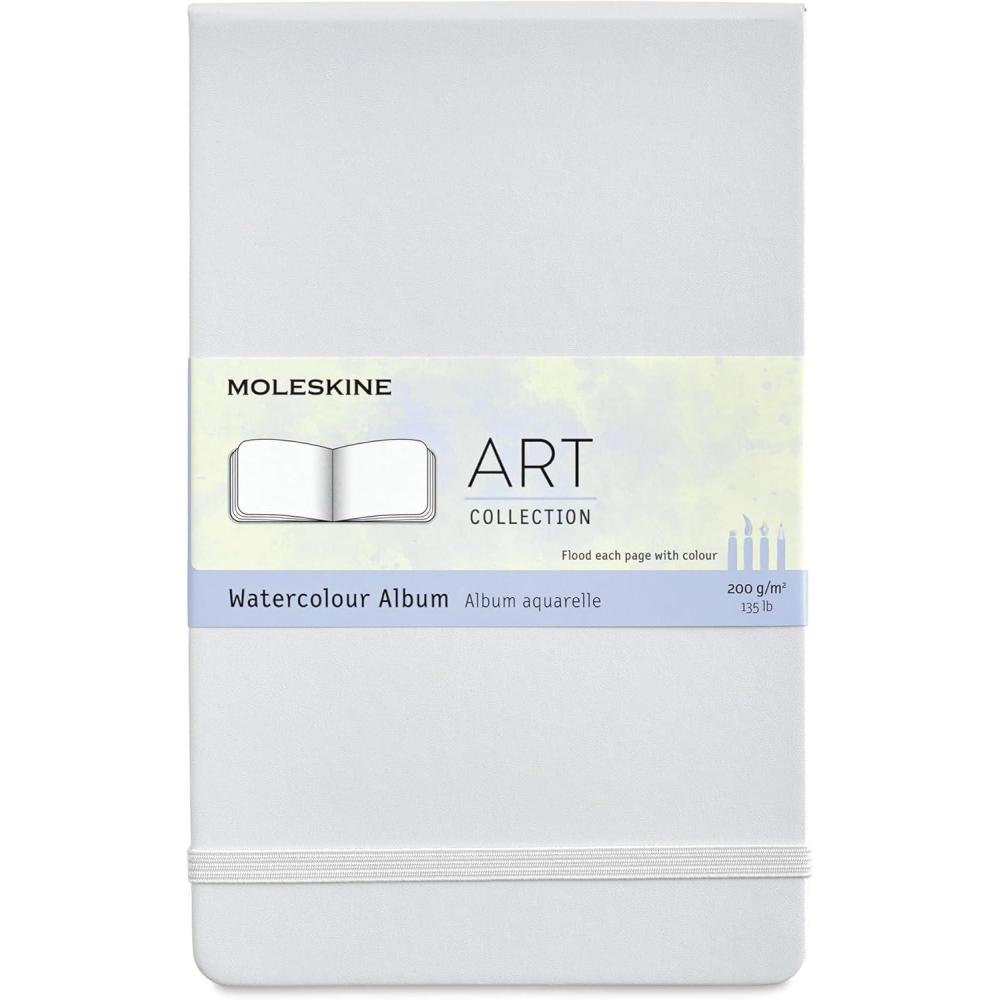imageMoleskine Art Watercolor Album Large Plain Cool Gray Hard Cover 5 x 825
