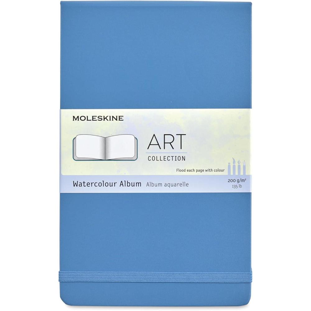 imageMoleskine Art Watercolor Album Large Plain Cornflower Blue Hard Cover 5 x 825