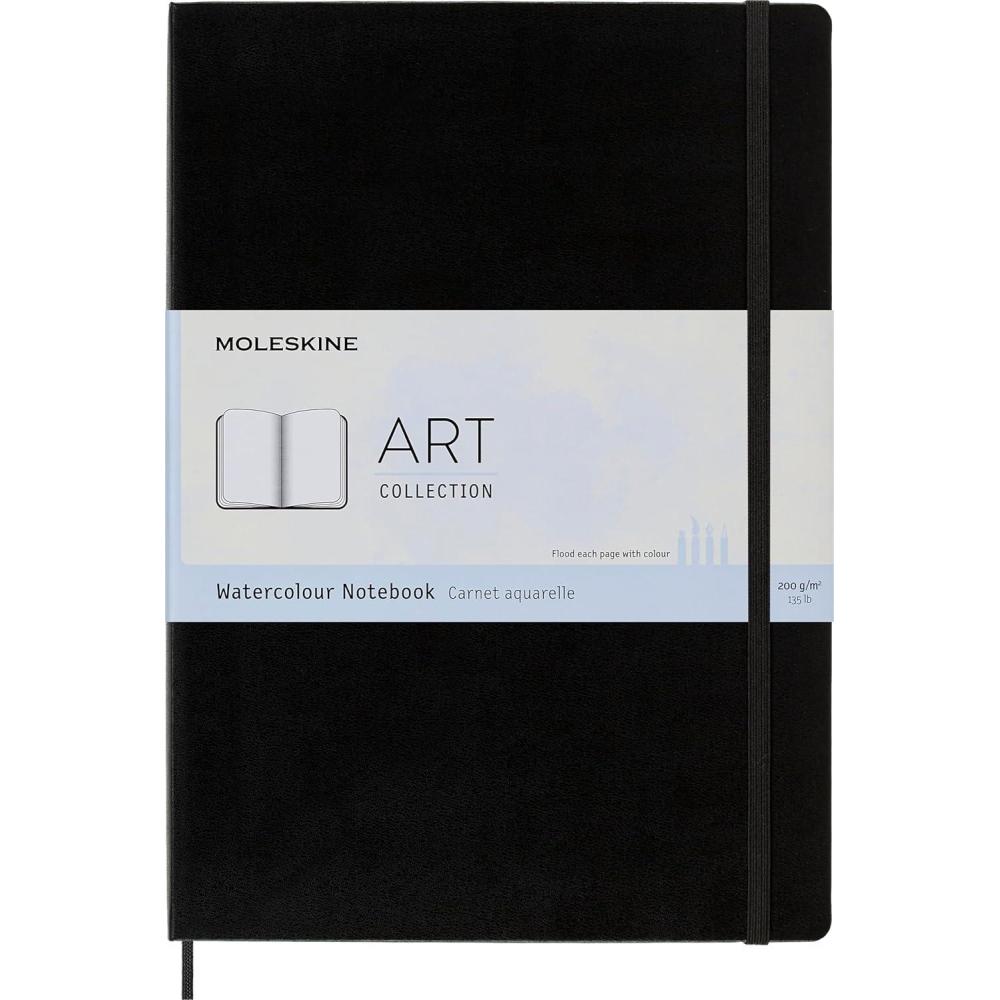 imageMoleskine Art Watercolor Notebook Hard Cover A4 825quot x 1175quot PlainBlank Black 60 PagesA4