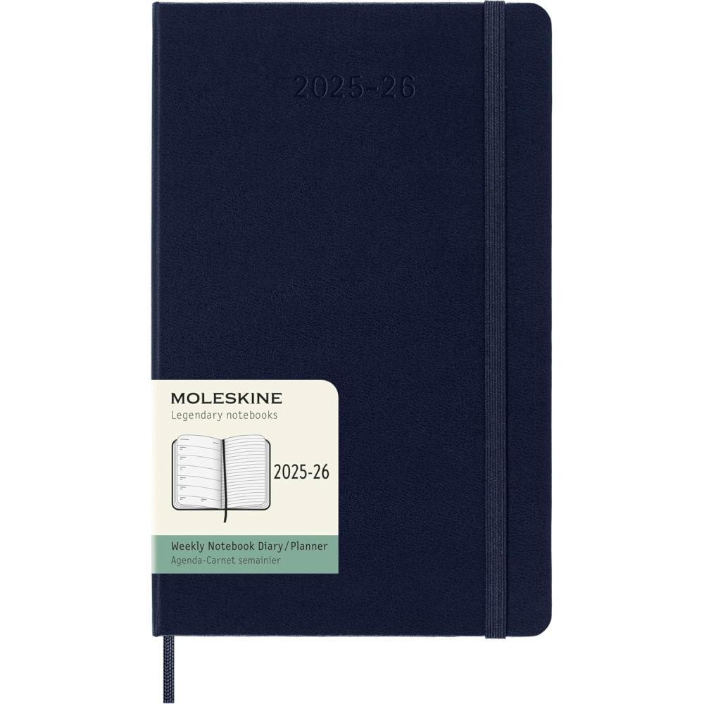 imageMoleskine Classic 18 Month 20252026 Weekly Planner Hard Cover Large 5quot x 825quot Sapphire Blue 208 pages