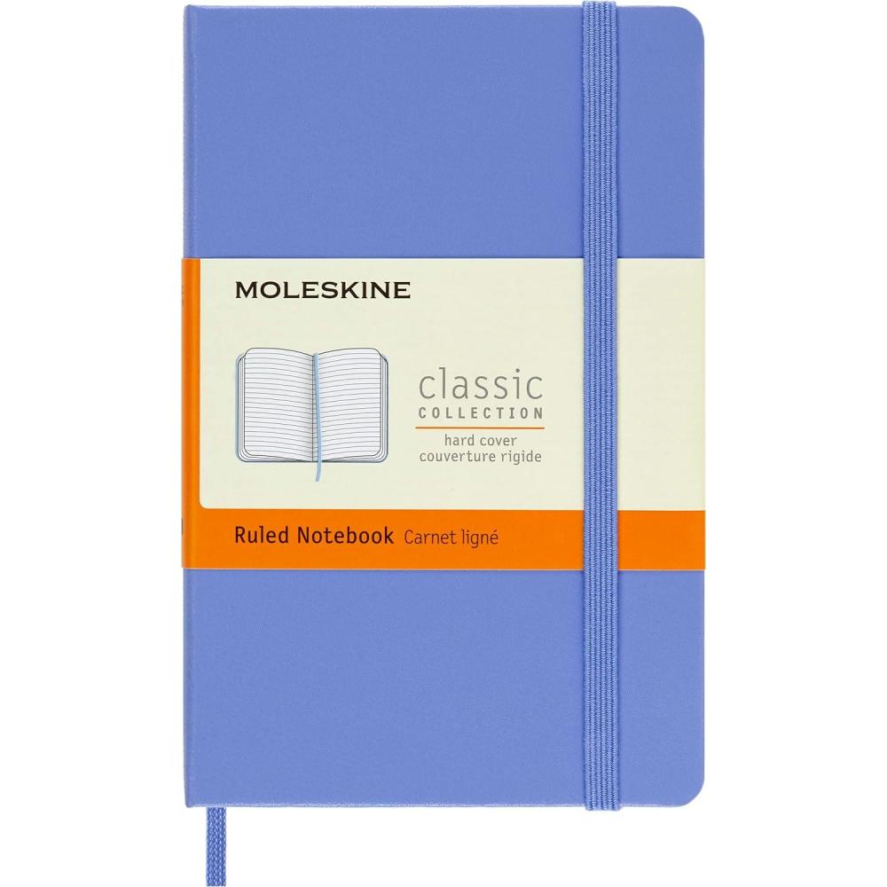 imageMoleskine Classic Notebook Pocket Ruled Hydrangea Blue Hard Cover 35 X 55