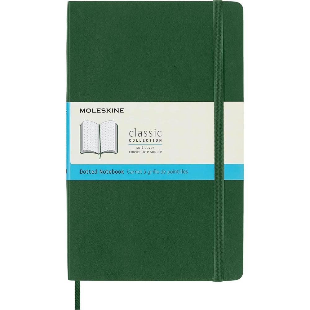 imageMoleskine Classic Notebook Soft Cover Pocket 35quot x 55quot PlainBlank Hydrangea Blue 192 PagesMyrtle Green