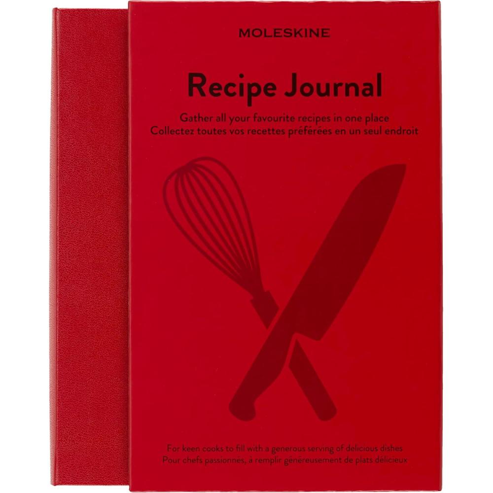 imageMoleskine Passion Journal Recipe Hard Cover Large 5quot x 825quot Scarlet Red 400 Pages
