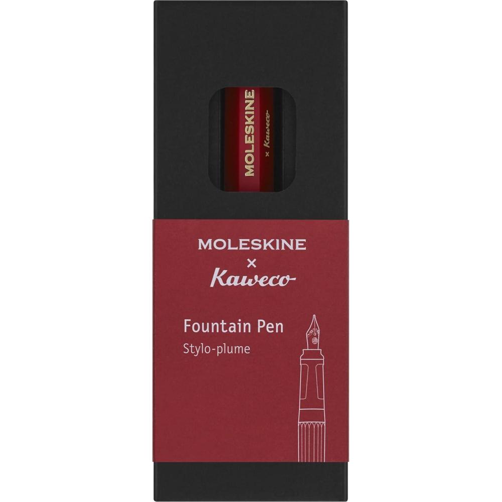 imageMoleskine x Kaweco Fountain Pen Medium Nib Red with Blue Ink