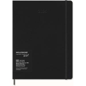Moleskine 12 Month 2025 Smart Weekly Planner, Hard Cover, Large (5″ x 8.25″) Black – Compatible with Moleskine Pen+ (Sold Separately) & App(black)