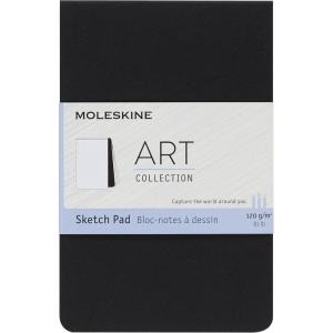 Moleskine Art Sketch Pad, Soft Cover, Pocket (3.5″ x 5.5″) Plain/Blank, Black, 48 Pages