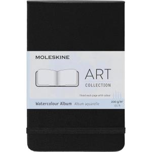 Moleskine Art Watercolor Album, Hard Cover, Pocket (3.5″ x 5.5″) Plain/Blank, Black, 60 Pages(Pocket)