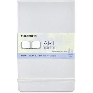 Moleskine Art Watercolor Album, Large, Plain, Cool Gray, Hard Cover (5 x 8.25)