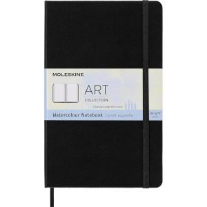 Moleskine Art Watercolor Notebook, Hard Cover, A4 (8.25″ x 11.75″) Plain/Blank, Black, 60 Pages(Large)